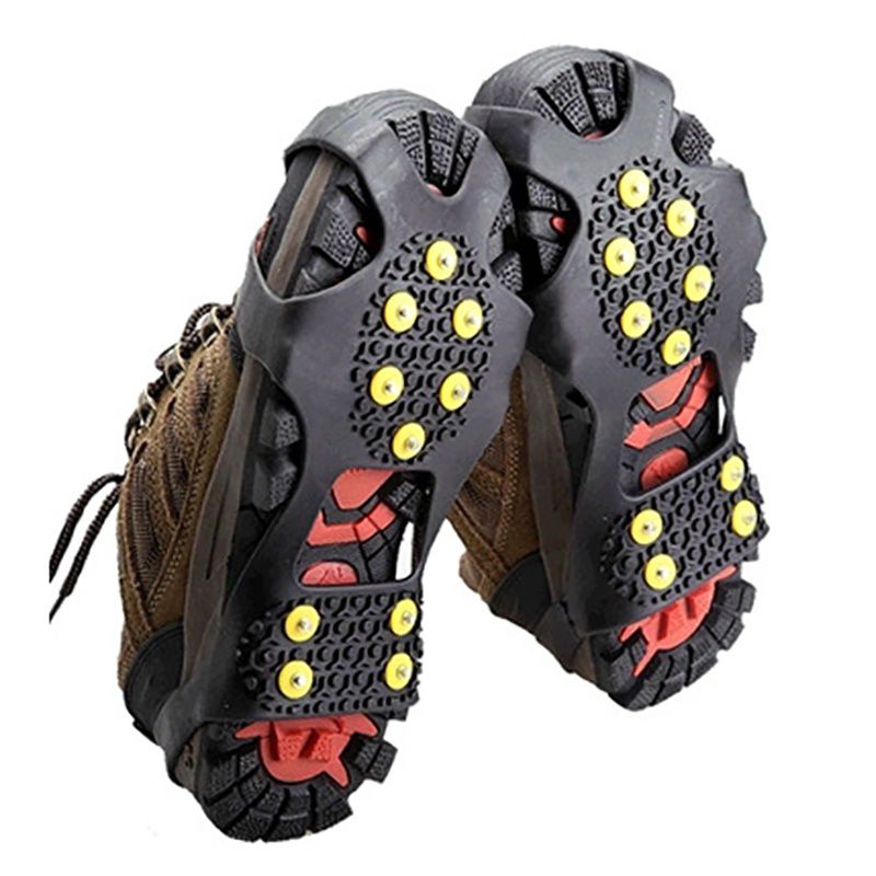 water resistant snow boots with ice grippers